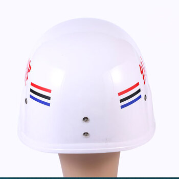 冰禹 BYaf-97 德式PC材质 保安纠察头盔 安全防暴头盔 勤务户外防护盔 白色