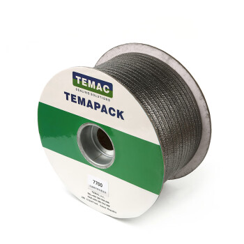 TEMAC/太美7700高温碳纤维盘根石墨浸渍铵泵液氨泵用盘根20*20mm 5KG/卷可定制