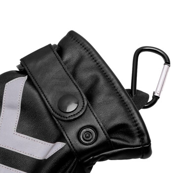 者也（ZYE）加绒加厚反光棉手套交通指挥警示手套 黑色 