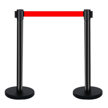 者也（ZYE）不锈钢2米可伸缩隔离带 银行排队护栏安全警戒线隔离礼宾杆 黑色
