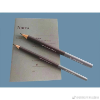 铅笔贝多芬250周年纪念德国亨乐记谱用铅笔无橡皮单只价格粗细两种本品是细笔 售完绝版 黑色