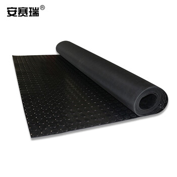 安赛瑞 5KV高压绝缘地垫（1×1m）配电房绝缘安全地垫 黑色橡胶绝缘地毯 配电室绝缘板黑色圆点 16095