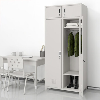 京顿内务柜加厚铁皮柜钢制宿舍内务柜更衣柜衣帽柜 单人内务柜90*50*200cm
