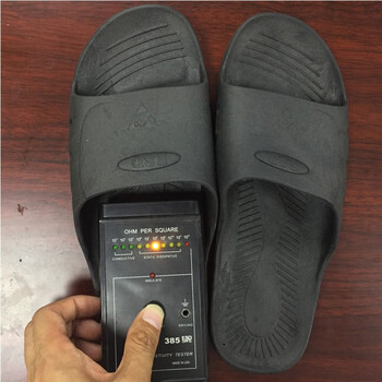 LARD-LSP SPU防静电拖鞋 六孔SPU软底防滑工作鞋 工厂车间男女防静电鞋 黑色 各码