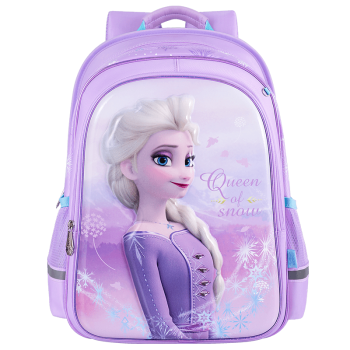迪士尼（disney）书包小学生女孩6-12周岁儿童1-3-6年级女童冰雪奇缘2双肩背包 FP8263C 紫色
