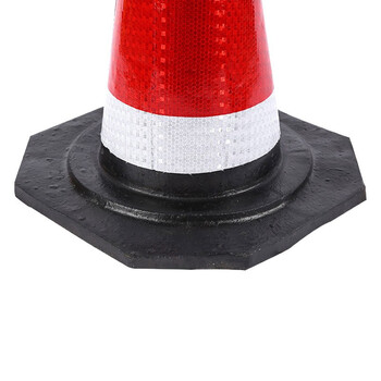 纳仕徳 LW0036 交通指示反光锥50CM橡胶路锥橡胶圆锥道路交通警示三角锥桶地锥形路障椎70 普通款（700*410）