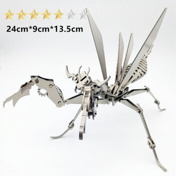 3d立体金属模型机械组装成年手工不锈钢拼装拼图高难度玩具diy螳螂兽