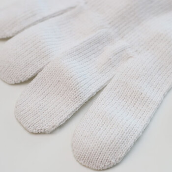 者也（ZYE）棉线手套 加厚加密尼龙手套耐磨防滑防护劳保手套 一等白棉GYZ600(耐磨无线头) 1双