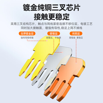 山泽 超五类工程级水晶头 千兆网络RJ45网络水晶头 Cat5e类网线接头 15U镀金网线水晶头 100个 SJ-P100
