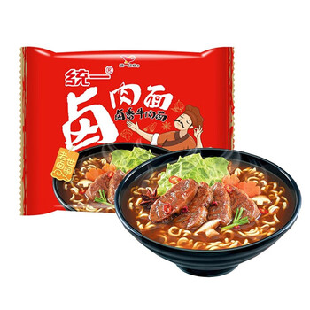 统一卤肉面24袋整箱卤香牛肉面休闲方便夜宵食品泡煮面条卤肉味6袋