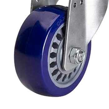 安赛瑞 平顶刹车脚轮 4英寸中型TPU低噪音轮滑轮 承重250KG滚轮 易得力定制 16235