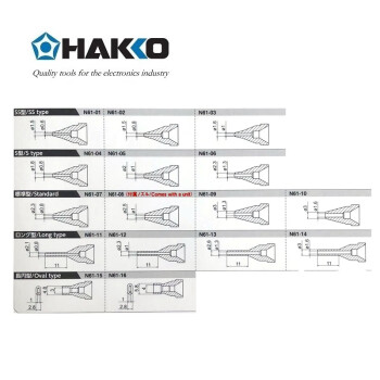 日本白光（HAKKO）FR301用吸嘴 N61-14（长形）