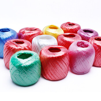 者也 6个全新料150克透明塑料绳草球打包绳红色捆扎绳捆绑绳包装绳尼龙绳加厚耐磨 混色