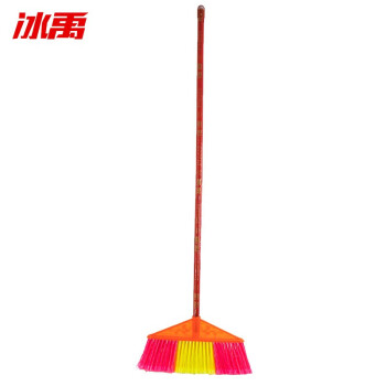 冰禹 BYaf-568 硬毛塑料扫把 扫帚头扫帚含柄 10把/件（双龙开丝四排硬毛）