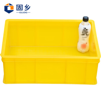 固乡周转箱塑料长方形中转物流箱养鱼养龟箱汽配EU欧标周转筐塑胶加厚黄色A5#箱480*355*170MM