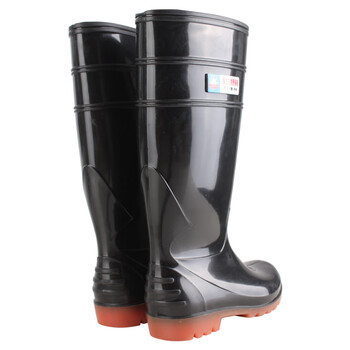 成楷科技 CKF-X008 高筒雨鞋男 防滑耐油耐酸碱工作劳保防水鞋 防汛雨靴 黑色39码