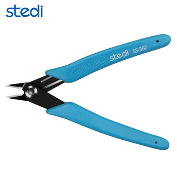 司特力 stedi进口如意钳斜口钳模型水口钳电子元件精密偏口剪钳薄刃迷你电子剪钳 SS-302