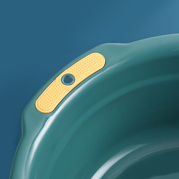 兰诗（LAUTEE）FH-1029 塑料洗脸盆加厚大小号挂孔清洗盆 深蓝色小号