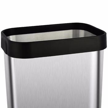 益美得 LH5037 不锈钢垃圾桶压圈无盖大号 13L