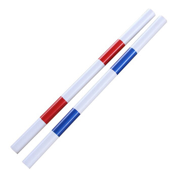 鸣固 蓝白塑料隔离墩红白小水马围栏护栏道路分流反光警示防撞桶 连接杆2米 蓝白一根