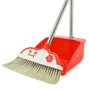 中典 JMY-403 不锈钢扫把簸箕套装物业学校清洁扫把套装 红色