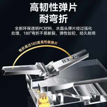胜为（shengwei）超五类网线水晶头 工程网络连接器 RJ45电脑网络连接头 100个/盒 CRJ5100F