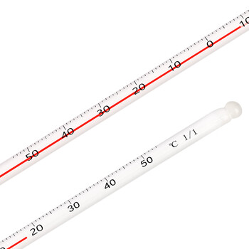 匡建仪表（CONJANT）中兴高精密温度计 工业玻璃棒液体测温仪 手工雕刻款 -50+50℃（红水款分度值1） 