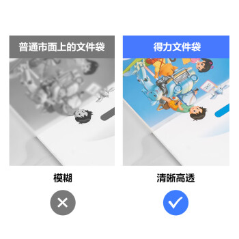 得力（deli）20只A4按扣学生桌面透明文件袋  试卷收纳文件套学科科目分类 塑料防水档案袋 学习办公用品 PP20