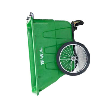 苏识 YJ-A180 苏识环卫垃圾车垃圾清运车保洁手推车大号户外塑料垃圾桶市政物业 400升无盖保洁车 绿色