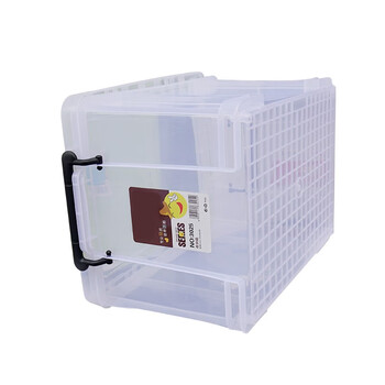 元汗691密封塑料收纳箱50cm*38cm*31cm 2个 透明衣物整理箱玩具储物箱搬家打包箱 定制