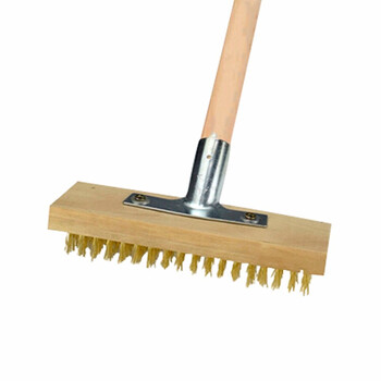 劳保佳 长柄钢丝刷 除锈青苔大号地面清扫 50CM 不锈钢丝地板刷整套