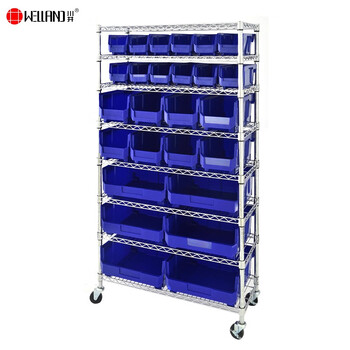 川井（WELLAND）工具架 可定制八层可移动工具推车 镀铬零配件货架  120*45*190cm