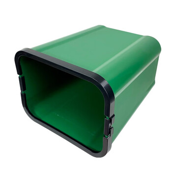 兰诗（LAUTEE）FH-1240 提手分类小垃圾桶 酒店办公室压圈垃圾桶纸篓 10L-绿厨余垃圾