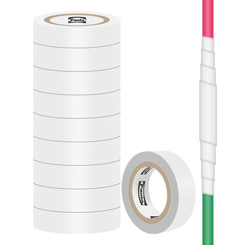 保拉(Paola) 10米*10卷PVC电气绝缘胶带 白色电工胶布 无铅阻燃防水胶布耐高压耐磨5818