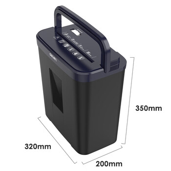得力（deli）4级保密碎纸机办公家用大型商务纸张粉碎机小巧低噪多功能碎纸 单次6张连碎5分钟 15L 33088