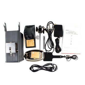 快克(QUICK)QUICK376DI自动出锡焊台可调无铅焊锡机带脚踏开关90W标配1.0导管