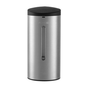 艾克（AIKE）AK1255 不锈钢皂液器自动感应壁挂式消毒器洗手器免接触高速皂液盒洗手液盒 曜石黑 泡沫款