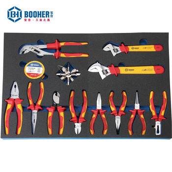 宝合(booher)13件VDE绝缘维修工具组套 0200604 铬钒钢