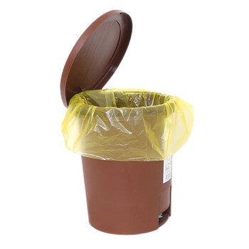 伏兴 黄色医疗垃圾袋 加厚医院医疗废物垃圾袋可定做 手提式5L桶32*38cm 500只