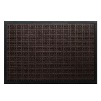 爱柯部落 出入口刮沙地毯 办公室地毯酒店除尘地垫90×150cm防滑吸水垫棕色定制110078