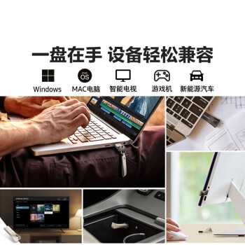 三星（SAMSUNG）64GB USB3.1 U盘 BAR 学习办公两用 金属高速优盘 小巧精致车载U盘 读速300MB/s（Gen 1） 香槟银