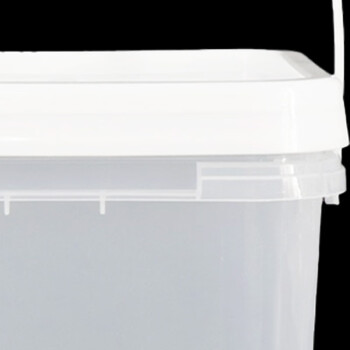 稳斯坦 WST076 透明塑料桶 密封带盖小水桶包装桶龙虾打包桶包装桶 8L(方形）