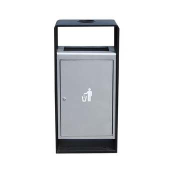  冠峰 GB-26(304不锈钢喷塑) 户外不锈钢垃圾桶定制烟灰缸高档果皮箱室外箱GNG-479