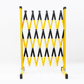 凌科朔(LINKSHIRE) 围栏围挡绝缘伸缩围栏电力施工围栏可移动式玻璃钢材质黄黑色管式4米