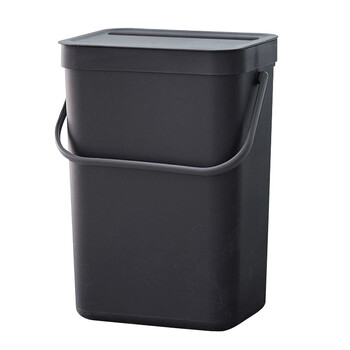 兰诗（LAUTEE）FH-1238 挂壁式垃圾桶  带盖小号厨余垃圾桶 12L-白色