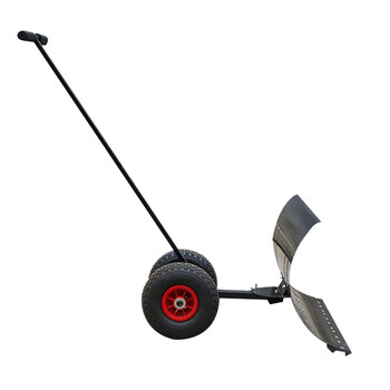 兰诗（LAUTEE）LK4002 推雪铲手推式雪板轮式铲雪器清雪工具双杆 推板尺寸 74*42厘米