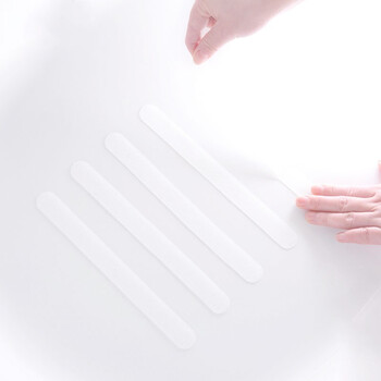 冰禹 BYlj-69 浴室浴缸厨房楼梯 透明防滑条 环保防水无痕钻石纹防滑贴胶带 20mm*200mm 24条