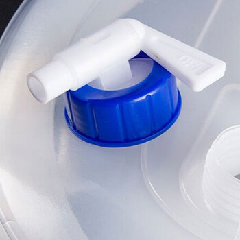 冰禹 BY-7096 5L10L15L 野营户外车载饮水器 便携式透明储水罐 PE折叠水桶便携水壶 15L