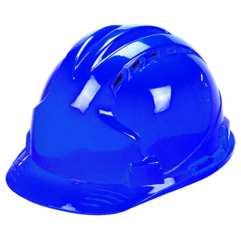 者也（ZYE）ABS安全帽工地国标加厚防砸抗冲击劳保头盔印字 三筋款 湖蓝色