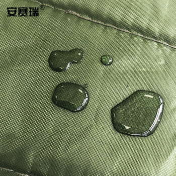 安赛瑞 保暖棉门帘 冬天加厚棉门帘（1.1×2.1m）挡风防寒隔热隔音牛津布门帘超市门帘 带窗款 军绿色23799